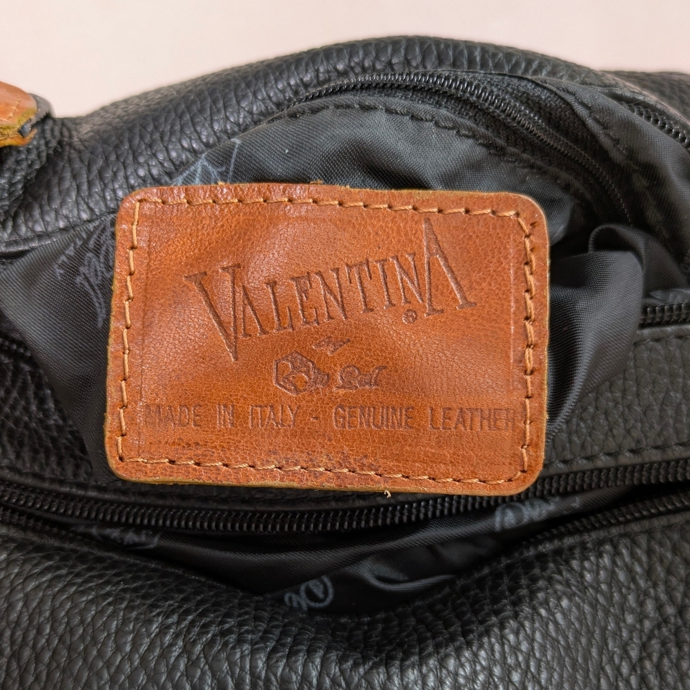 Valentina Convertible Black Brown Leather Shoulder Crossbody Sling Backpack‎ - Picture 16 of 16